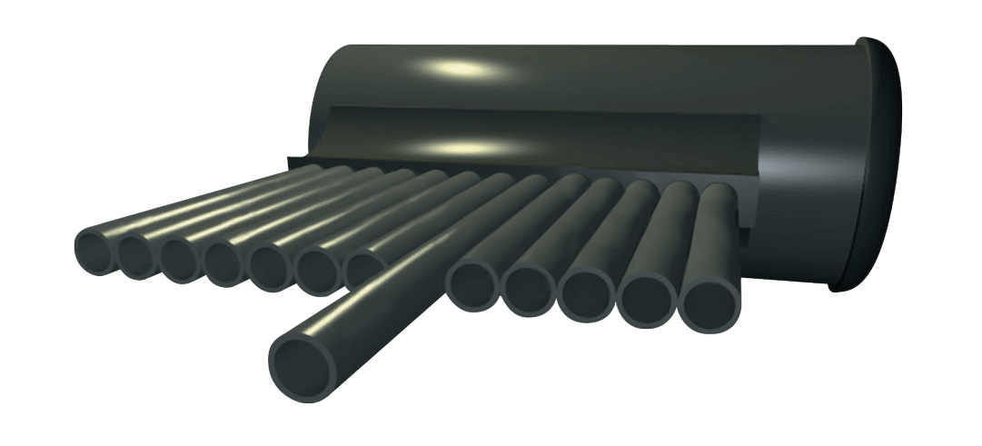 solar pool heating panels cross section graphic