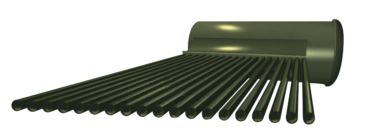 solar pool heating panels cross section graphic